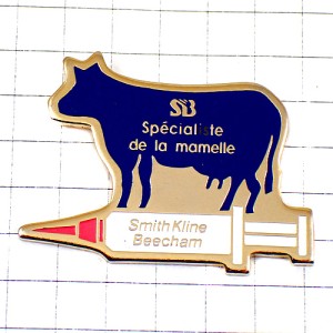 ピンバッジ・牛の注射ウシ SMITH-KLINE-BEECHAM