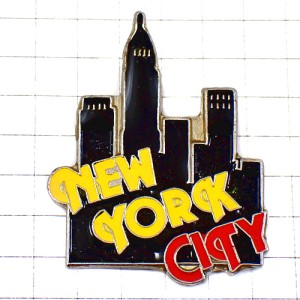 ピンバッジ・ニューヨーク市の影アメリカ/USA摩天楼 NEW-YORK EMPIRE-STATE-BUILDING