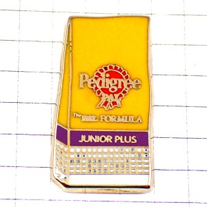 ピンバッジ・ぺディグリー餌の入った袋型ペット動物 PEDIGREE-PAL