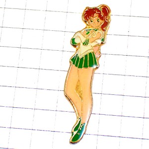 ピンバッジ・セーラームーン女の子アニメ漫画スーパーセーラージュピター緑色