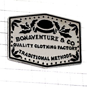 ピンバッジ・ジーンズの革マーク洋服デニム BONAVENTURE JEANS FRANCE