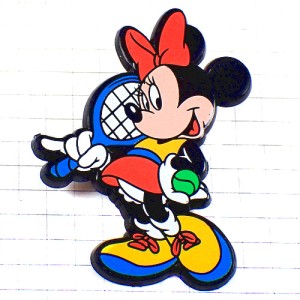 ピンバッジ・ミニーちゃんテニス選手ディズニー DISNEY MINNIE TENNIS