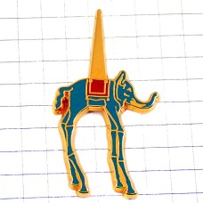 ピンバッジ・サルバドールダリ画の宇宙象スペイン動物ゾウ SALVADOR-DALI SPAIN