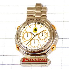 ピンバッジ・腕時計フェラーリ黒馬パッション車シルバー銀色 FERRARI PASSION ITALIA ITALY