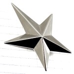 ブローチ・ティエリーミュグレー銀色スター星 THIERRY-MUGLER FRANCE