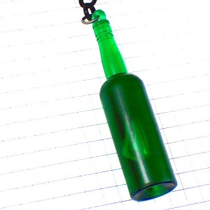 キーホルダー・緑色のボトル便グリーン