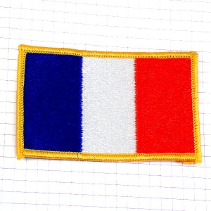 ワッペン・フランス国旗トリコロール青白赤