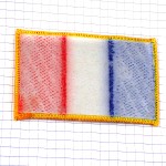 ワッペン・フランス国旗トリコロール青白赤