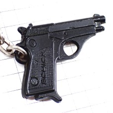 キーホルダー・拳銃ピストル黒い短銃