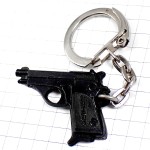 キーホルダー・拳銃ピストル黒い短銃