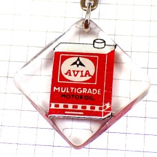 キーホルダー・アビア石油缶ブルボン社製 AVIA MOTOR-OIL