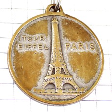 キーホルダー・エッフェル塔と凱旋門パリ観光アンティーク真鍮色 TOUR-EIFFEL ARC-DE-TRIOMPHE PARIS FRANCE