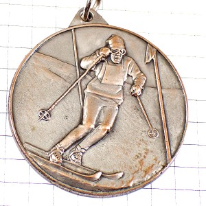 キーホルダー・スキー選手イタリア円盤投げミュロン作スポーツセンター