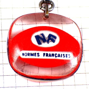 キーホルダー・NFトリコロールカラー青白赤ブルボン社製 N-F NORMES-FRANCAISES