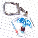 キーホルダー・エヴィアン水エビアン瓶ミネラルウォーター EVIAN BOURBON FRANCE