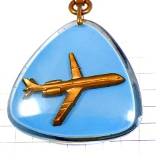 キーホルダー・サベナＳベルギー航空会社ブルー水色 SABENA BELGIUM BOURBON