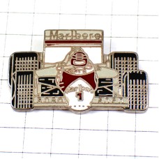 ピンバッジ・マルボロＦ１ホンダ「１」アイルトンセナ車レース AYRTON-SENNA MARLBORO HONDA