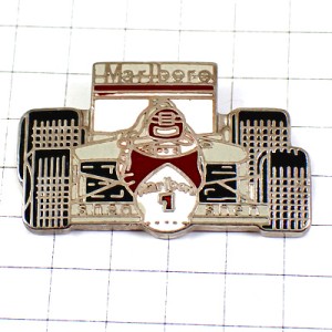 ピンバッジ・マルボロＦ１ホンダ「１」アイルトンセナ車レース AYRTON-SENNA MARLBORO HONDA