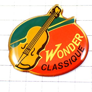 ピンバッジ・バイオリン音楽クラシック楽器 WONDER VIOLIN CLASSIQUE FRANCE