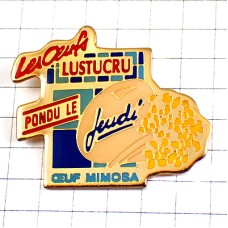 ピンバッジ・玉子入のパスタ固ゆで卵 EGGS LUSTUCRU PASTA