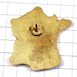 ピンバッジ・子どもたちとフランス地図ブルー青 EURO-COMITE FRANCE MAP