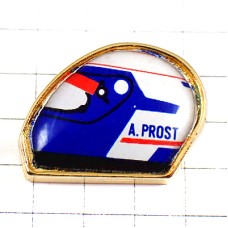 ピンバッジ・アランプロストF1ヘルメット車ドライバーパイロット ALAIN-PROST HELMET FRANCE