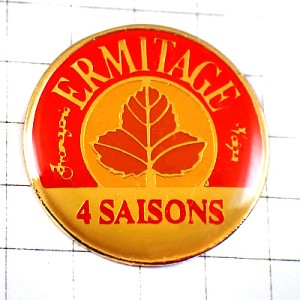 ピンバッジ・秋の葉っぱエルミタージュ四季フォーシーズンズ FROMAGE ERMITAGE 4SAISONS FRANCE AUTOMNE
