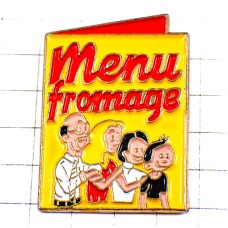 ピンバッジ・家族の表紙チーズのメニュー本 MENU-FROMAGE FRANCE