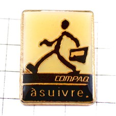 ピンバッジ・棒人間コンパック社コンピュータ COMPAQ