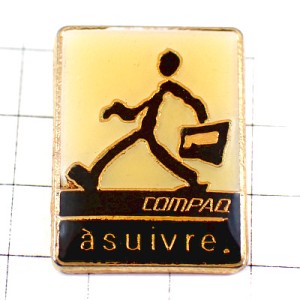 ピンバッジ・棒人間コンパック社コンピュータ COMPAQ