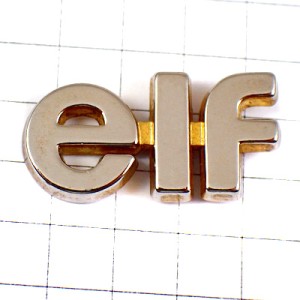 ピンバッジ・エルフ石油ロゴF1スポンサー銀色シルバー ELF FRANCE