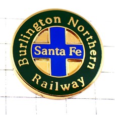 ピンバッジ・バーリントンノーザンアンドサンタフェ鉄道BNSFアメリカ/USA青い十字 SANTA-FE ATCHISON-TOPEKA-AND-SANTA-FE-RAILWAY