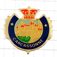 ピンバッジ・カルカソンヌ紋章ユネスコ世界遺産 CARCASSONNE UNESCO FRANCE