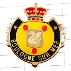 ピンバッジ・ブローニュ＝シュル＝メール白鳥の紋章 BOULOGNE FRANCE