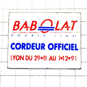 ピンバッジ・バボラのテニスラケットのネット網 BABOLAT BABOLATUS TOURNOIS-LYON FRANCE