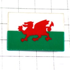 ピンバッジ・赤いドラゴン竜龍ウェールズ国旗イギリス英国UK WALES FLAG