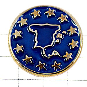 ピンバッジ・スペイン国旗色の国の形ヨーロッパ欧州旗スター星EU欧州連合 EUROPE SPAIN MAP