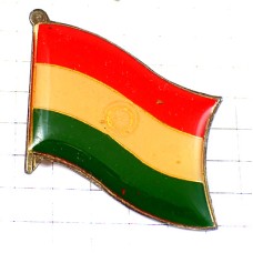 ピンバッジ・はためくメキシコ国旗 MEXICO INDIA BOLIVIA FLAG