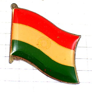 ピンバッジ・はためくメキシコ国旗 MEXICO INDIA BOLIVIA FLAG