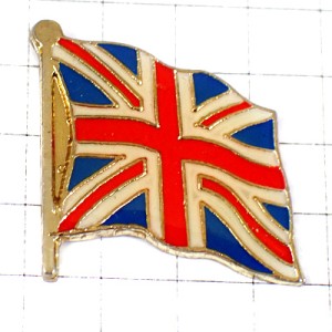 ピンバッジ・ユニオンジャック英国UKイギリス国旗はためく ENGLAND FLAG