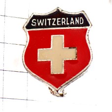 ブローチ・スイス国旗しろい十字の紋章 SWISS FLAG