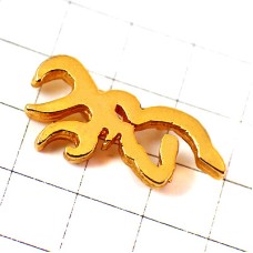 ピンバッジ・ブローニングアームズ金色ゴールドの線の模様 BROWNING LOGO USA