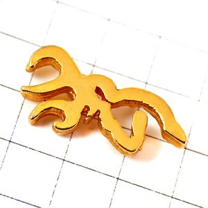 ピンバッジ・ブローニングアームズ金色ゴールドの線の模様 BROWNING LOGO USA