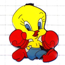 ピンバッジ・ボクシング選手の鳥トゥイーティー漫画アニメ