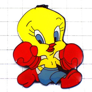 ピンバッジ・ボクシング選手の鳥トゥイーティー漫画アニメ