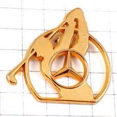 ピンバッジ・メルセデスベンツとゴルファー車ゴールド金色エンブレム MERCEDES-BENZ GERMANY