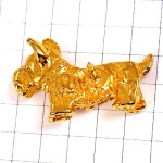 ピンバッジ・テリア金色ゴールド犬