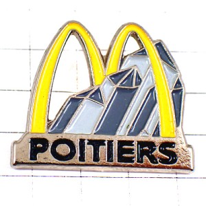 ピンバッジ・マクドナルドＭポワティエ水晶 MC-DONALDS POITIERS