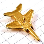 ピンバッジ・金色ゴールド飛行機ミリタリー立体型戦闘機