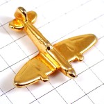 ピンバッジ・金色ゴールド飛行機ミリタリー立体型戦闘機旅客機